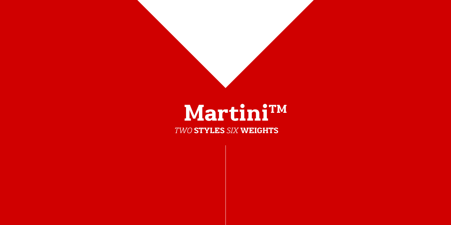 Пример шрифта Martini #1